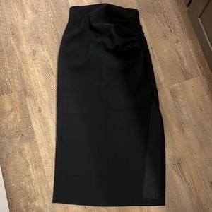 Zara ruched Maxi with slit